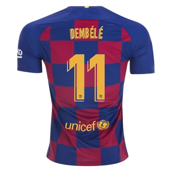 Maillot Football Barcelone NO.11 O.Dembele Domicile 2019-20 Bleu Rouge